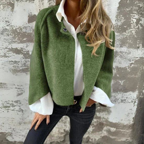 Wool Blend Cropped Jacket