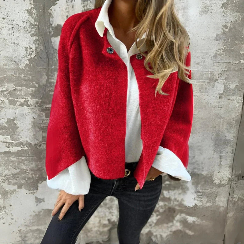 Wool Blend Cropped Jacket
