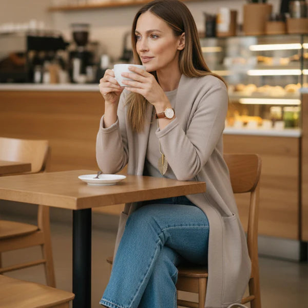 Elegant 3-Piece Set – Coat, T-Shirt & Pants