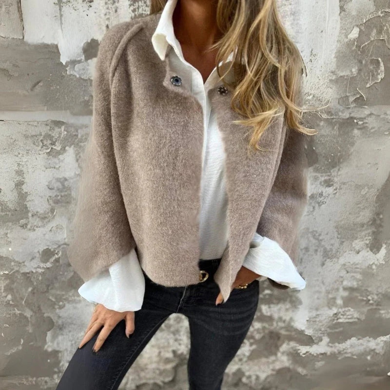 Wool Blend Cropped Jacket