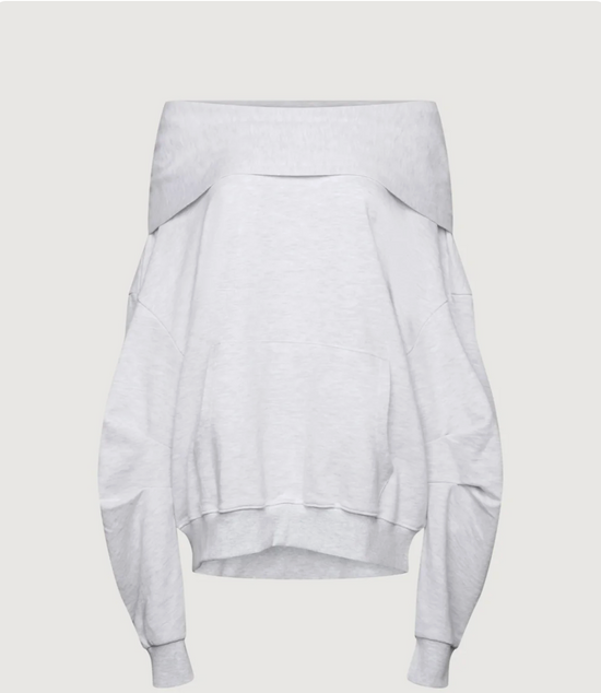 Off-Shoulder Relaxed Sweatshirt